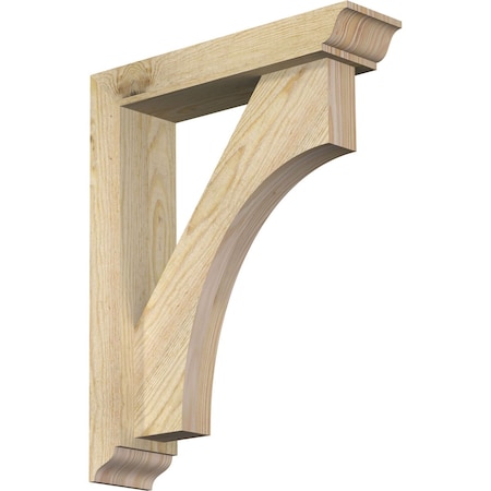 Westlake Traditional Rough Sawn Bracket W/ Offset Brace, Douglas Fir, 4W X 16D X 20H